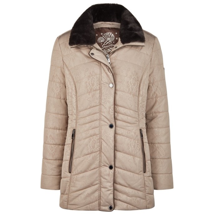 Barbara Lebek winterjas 30710052 Taupe